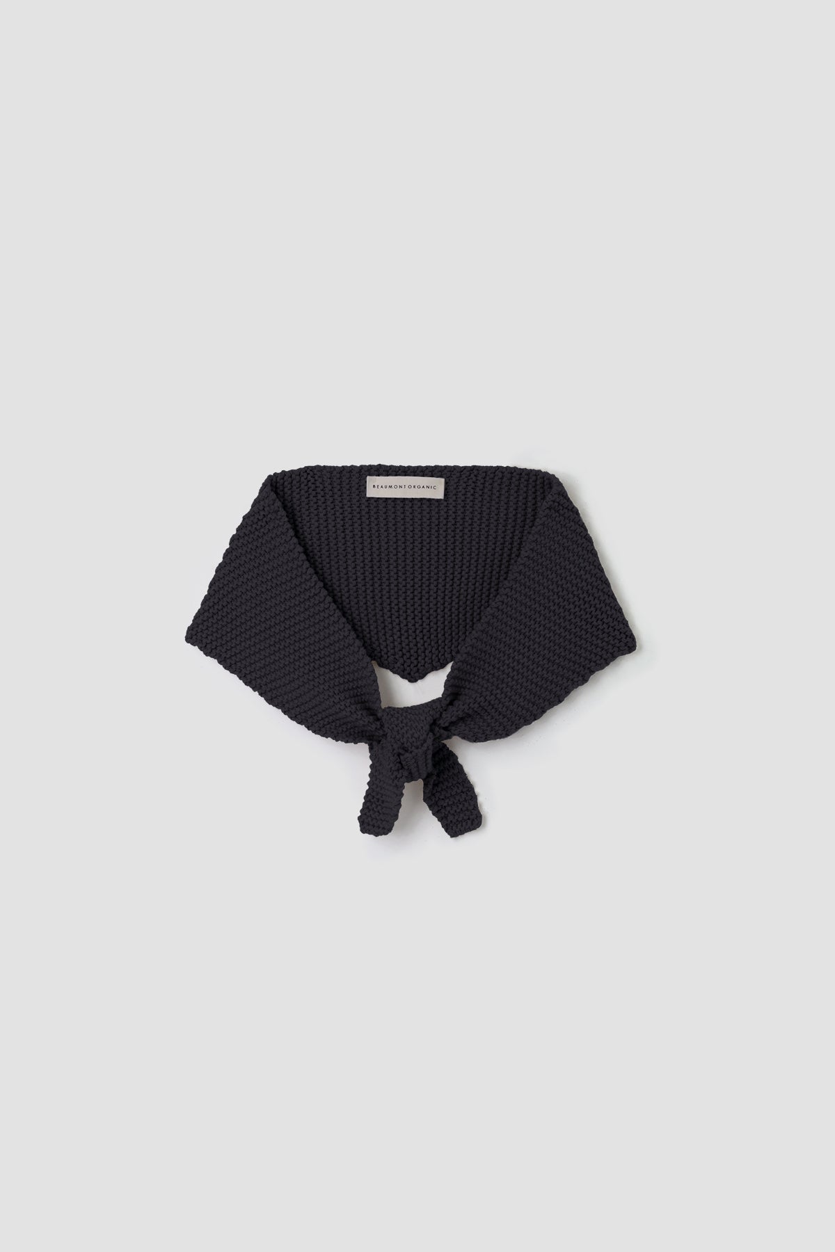 Vivian-Jane Organic Cotton Knitted Scarf in Black