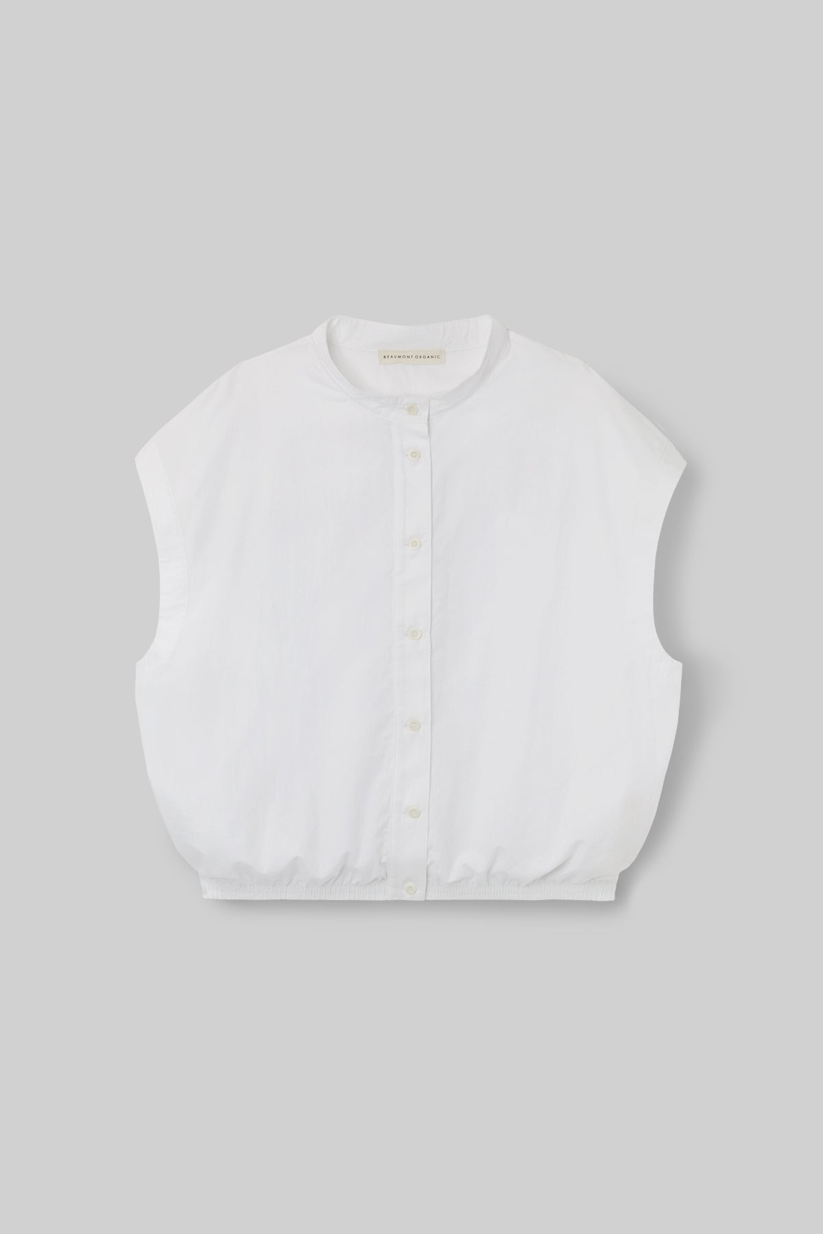 Nancy Organic Cotton Jersey and Poplin Shirt in White