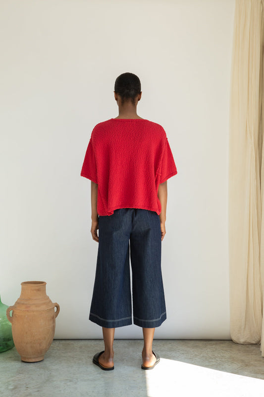 Nicole-Leigh Organic Cotton Denim Trousers in Indigo