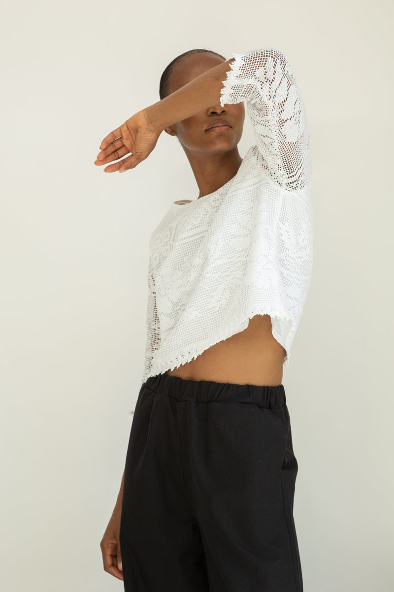 Zoya-May Cotton Linen Trousers in Black