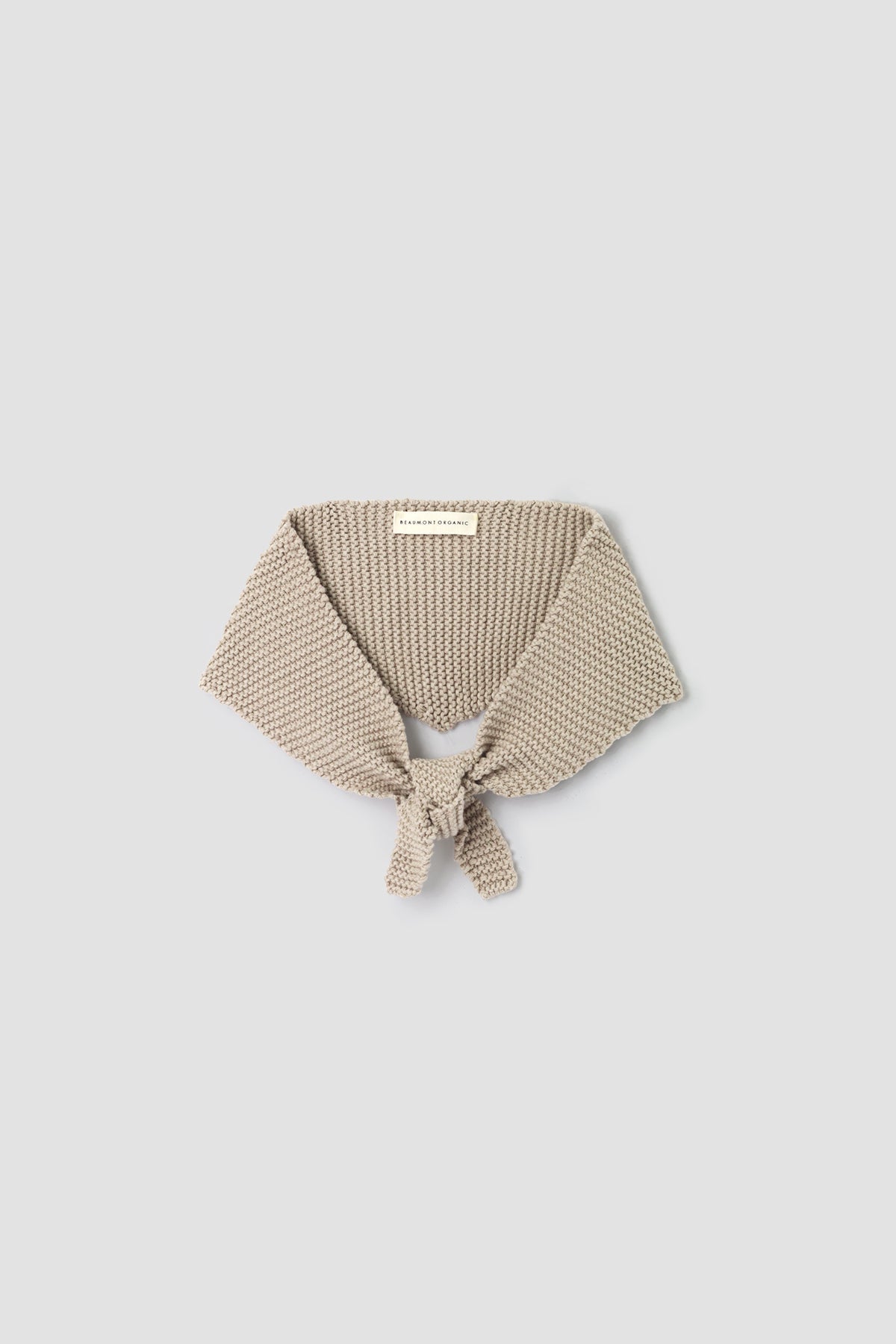 Vivian-Jane Organic Cotton Knitted Scarf in Beige Marl