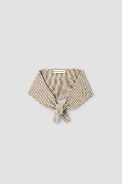 Vivian-Jane Organic Cotton Knitted Scarf in Beige Marl