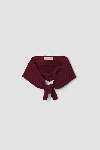 Vivian-Jane Organic Cotton Knitted Scarf in Bordeaux