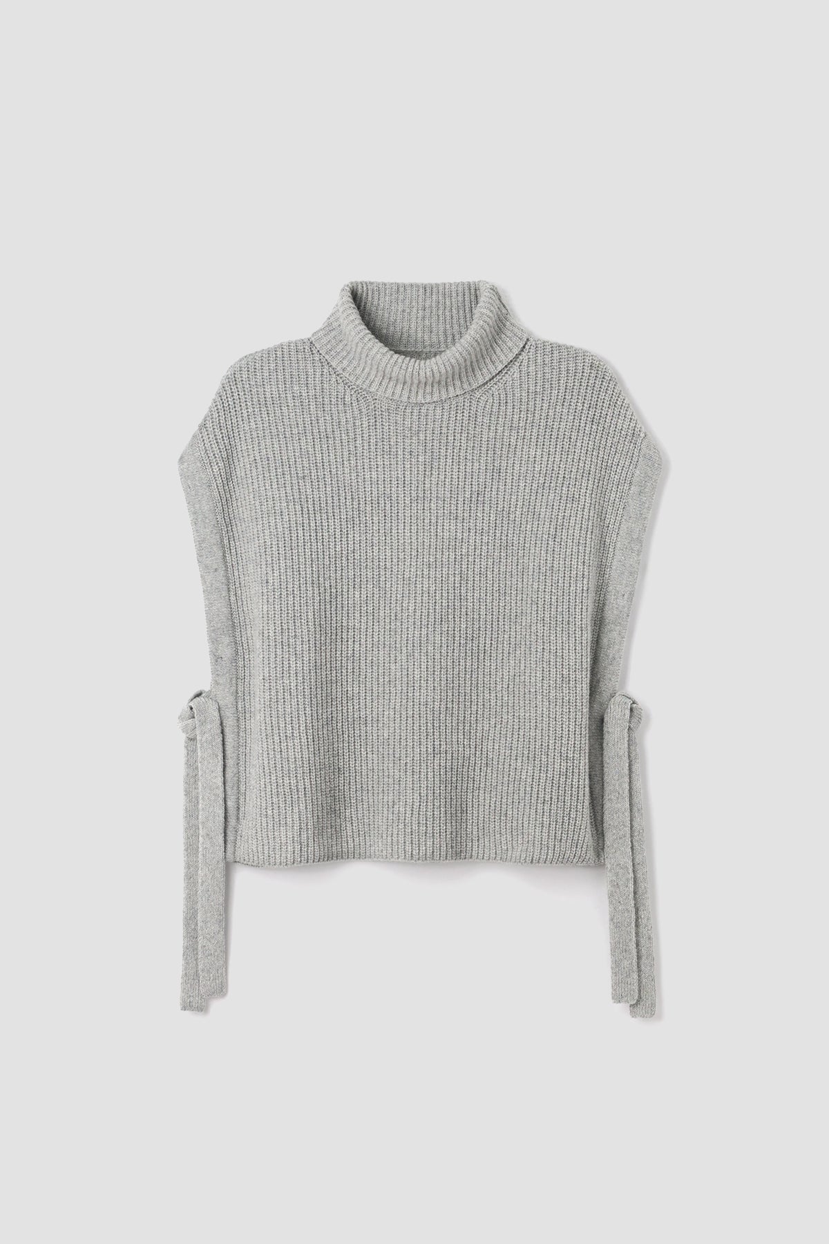 Kanon Recycled Wool Knitted Vest in Grey Marl
