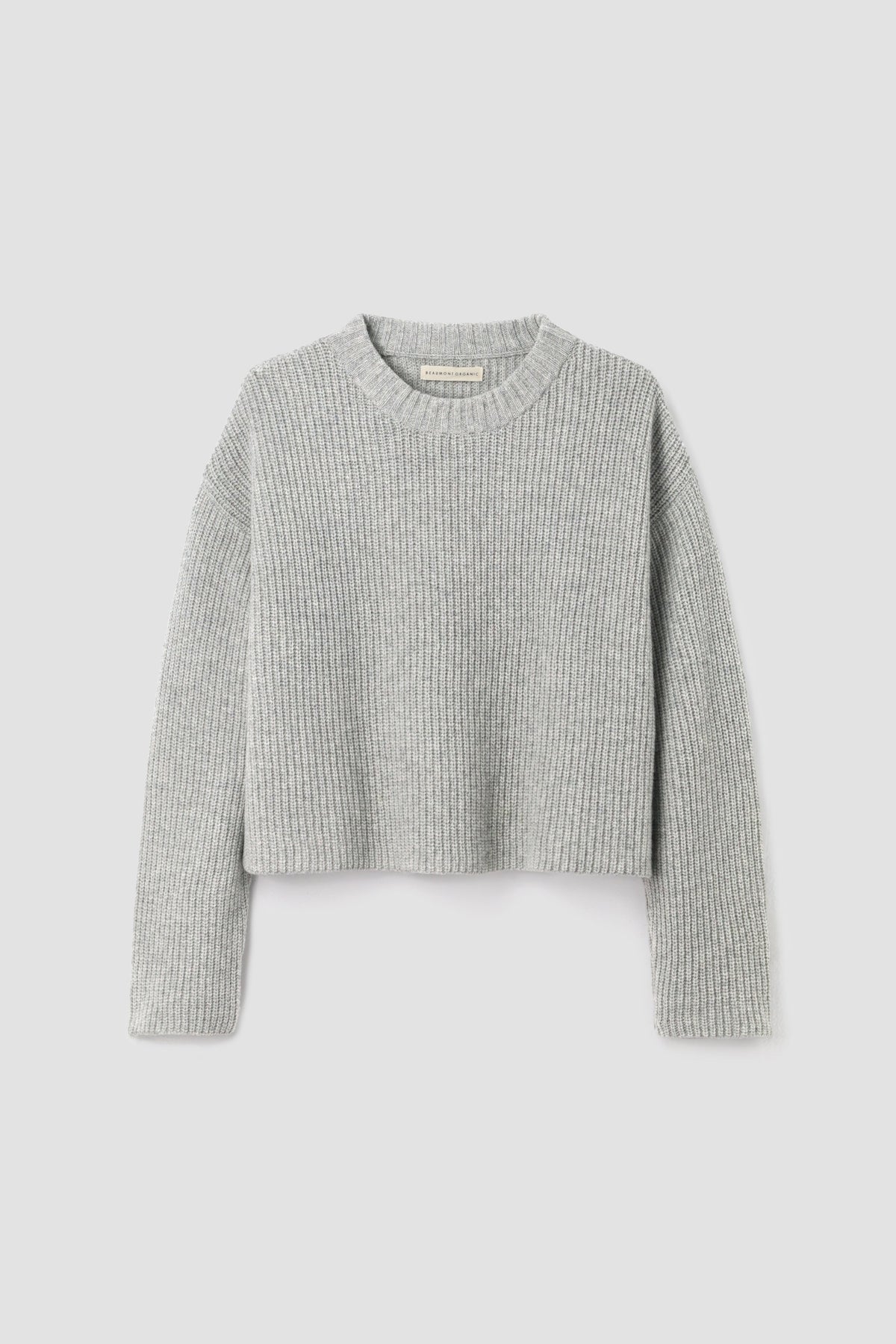 Leo Recycled Wool Knitted Jumper in Grey Marl